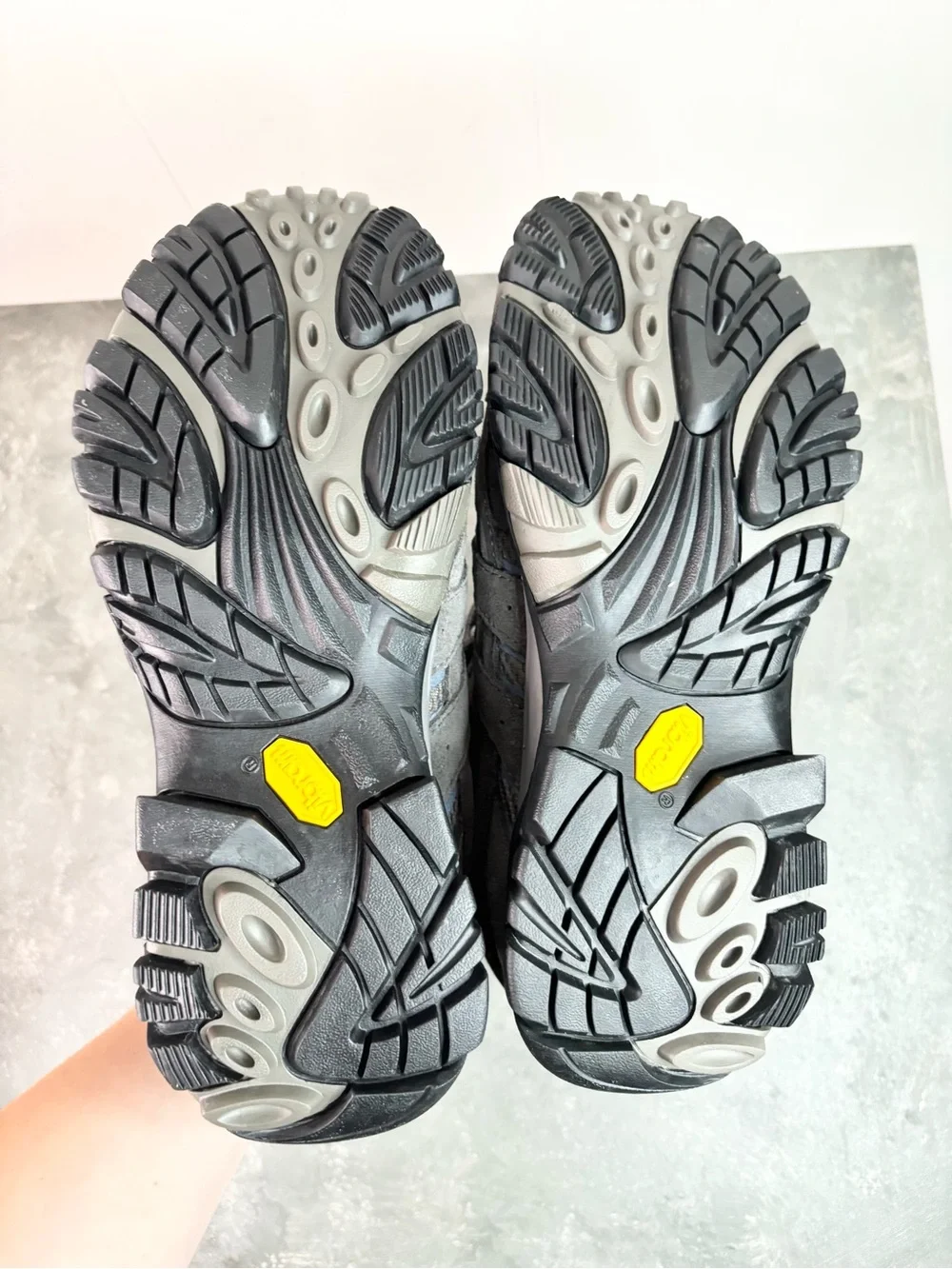 Merrell Women's Moab 3 Mid Waterproof Hiking Boots size 8 grey blue black